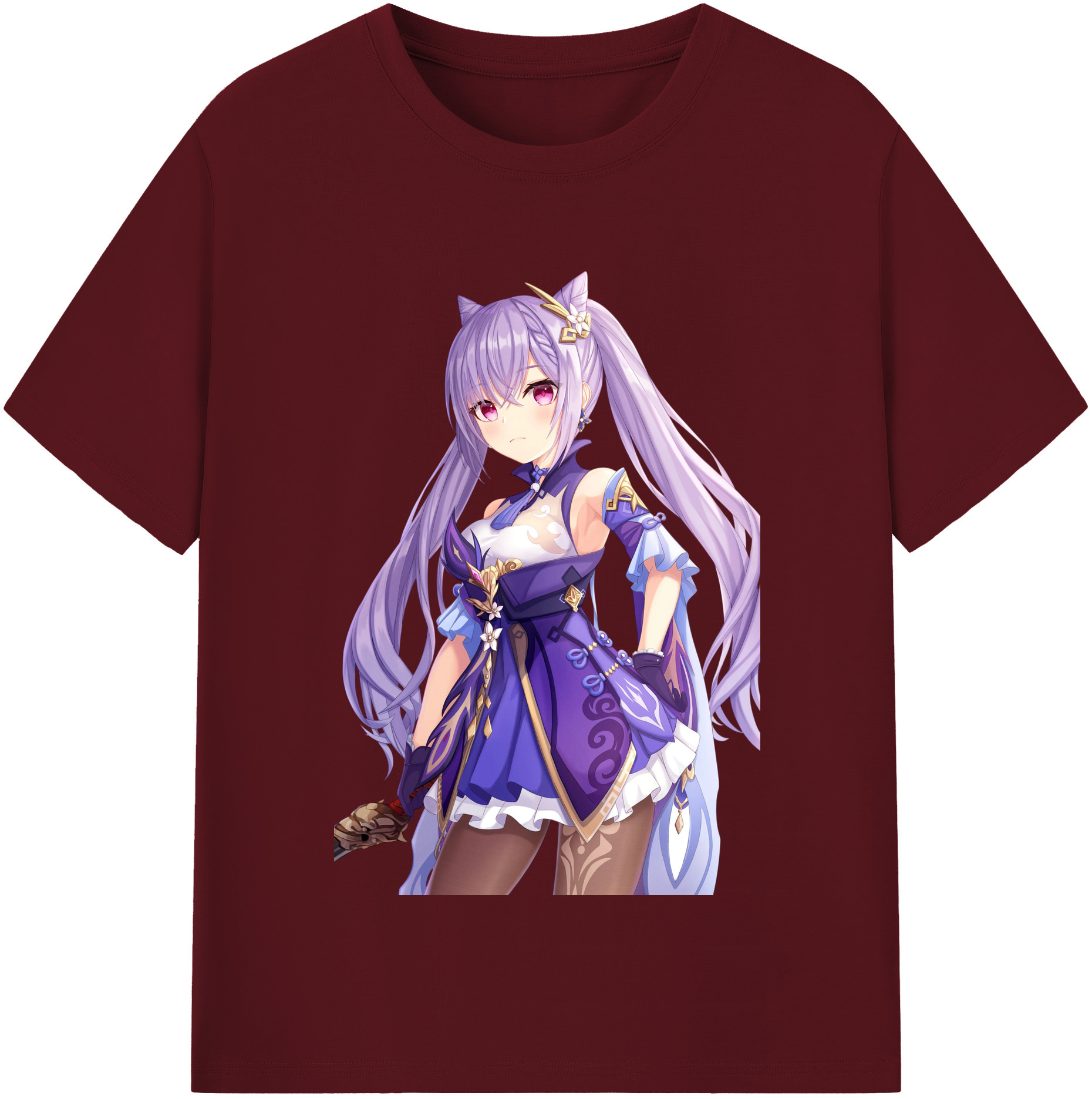 げんし神 刻晴 こくせい genshin Kokusei 綿100％半袖Tシャツ（フロントプリント）